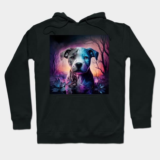 Spooky Pit Bull Puppy Hoodie by Enchanted Reverie